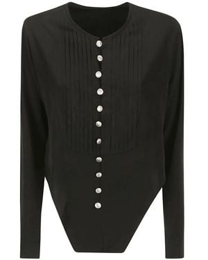 Yohji Yamamoto Asymmetrisches Oberteil - Schwarz