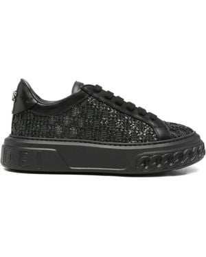 Casadei Lace-Up Trainers - Black