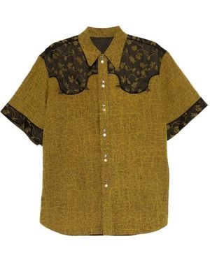 Commun's Chemise Manches Courtes À Fleurs - Green