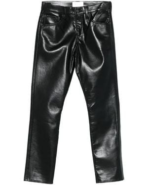Agolde Pantalon En Cuir De Veau Recyclé - Black