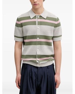 Marc O' Polo Chemise En Maille Pointelle À Rayures - Multicolour