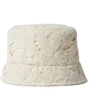 Moncler Macramé Bucket Hat - Natural