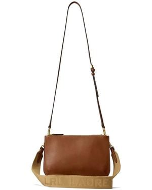 Ralph Lauren Medium Logo-Strap Cross Body Bag - Natural