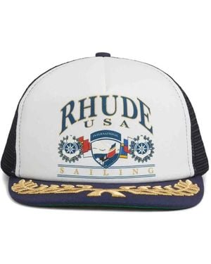 Rhude Baseballkappe Mit Stickerei - Weiß