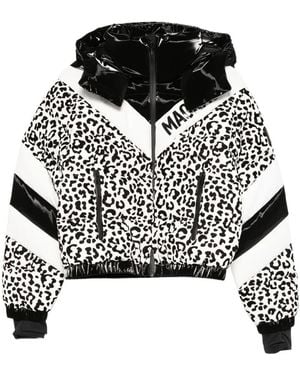 Mackage Kairi-Flp Leopard-Print Ski Jacket - Black
