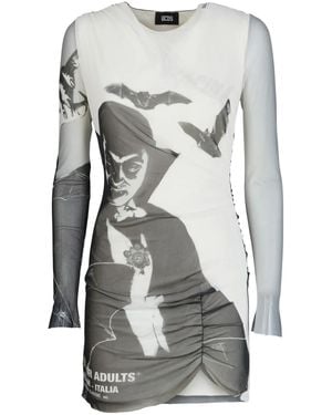 Gcds Dracula Tulle Mini Dress - Grey