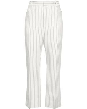 Tom Ford Pantaloni A Righe Wallis - White