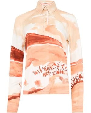 JW Anderson ペイントプリント シャツ - オレンジ