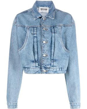 Moschino Cropped Denim Jacket - Blue