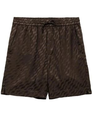 CHE Tidello Geometric-Pattern Shorts - Brown