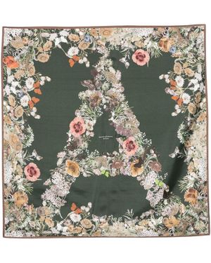 Aspinal of London Ombre 'A' Floral Scarf - Green