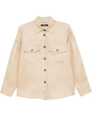 Weekend by Maxmara Flap-Pocket Shirt Jacket - Natural