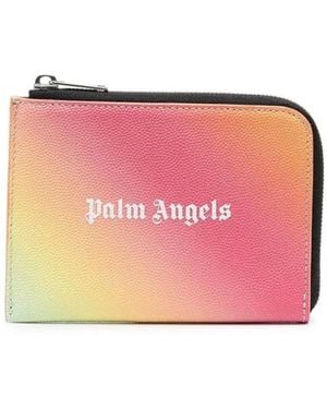 Palm Angels Logo-Print Cardholder - Pink