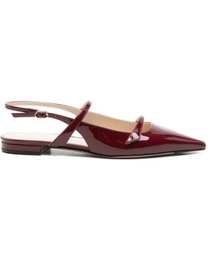Alexandre Birman Pointed-Toe Slingback Pumps - Red