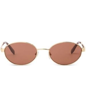 KARL LAGERFELD Monogram Round-Frame Sunglasses - Pink