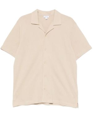Sunspel Short-Sleeve Shirt - Natural