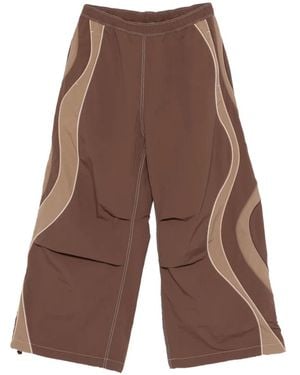 ERL Ufo Wave-Panel Pants - Brown
