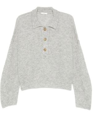 Haikure Maglione Con Colletto Stile Polo - Bianco