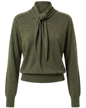 Nicholas Tie-Neck Jumper - Green