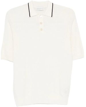 Ballantyne Stripe-Detail Polo Shirt - White