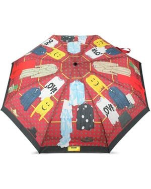 Moschino Paraguas Con Estampado Gráfico - Rojo