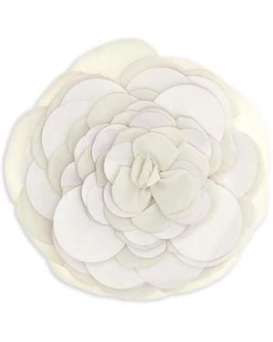 BERNADETTE Camellia Brooch - White