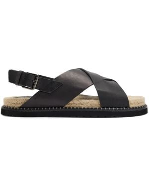 Castañer Tiago Crossover-Strap Leather Sandals - White