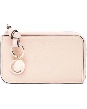 Chloé Logo Tag Wallet - Pink