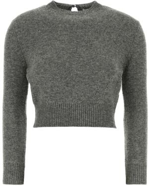 Jil Sander Cropped Crewneck Jumper - Grey