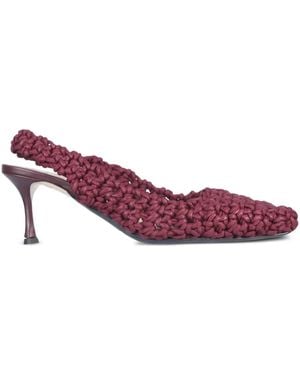 N°21 Woven Leather Court Shoes - Purple