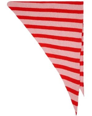 Paul Smith Lambswool Stripe Neckerchief - Red