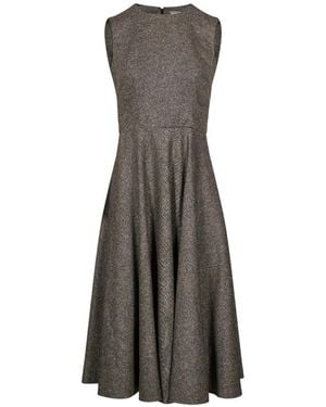 Tagliatore Sleeveless Flared Mini Dress - Grey
