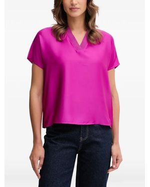 Joseph Ribkoff V-Neck Top - Pink