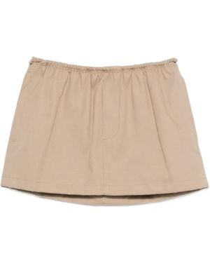 Alexander Wang Logo-waistband mini skirt - Natur