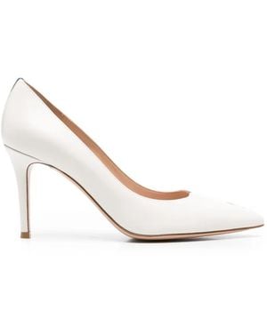 Gianvito Rossi Pointed-Toe Court Shoes - White