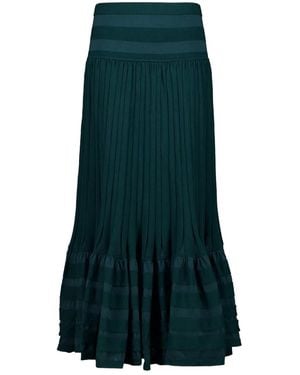 Zimmermann Rebellion Midi Skirt - Green