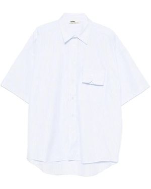 MTL Studio Polsino Stripe-Pattern Shirt - White