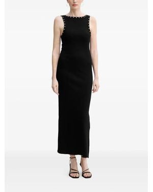 Gestuz Eyelet-Embellished Midi Dress - Black