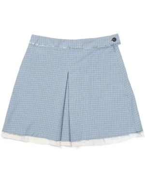 Camiel Fortgens Checked Mini Pleated Skirt - Blue