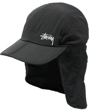 Stussy Logo-Embroidered Baseball Cap - Black