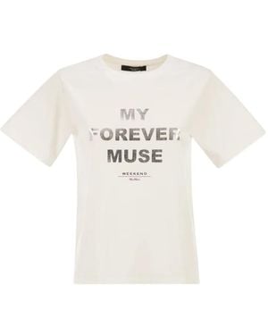 Weekend by Maxmara Wkdtenue T-Shirt Mit Print - Weiß