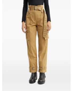 SER.O.YA Cargo-Pocket Buckle-Fastening Trousers - Yellow