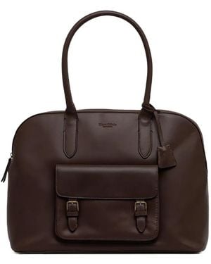Marc O' Polo Leather Tote Bag - Brown