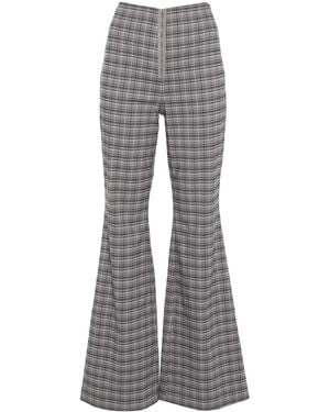 ROTATE BIRGER CHRISTENSEN Checked Flared Trousers - Grey