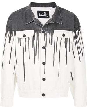 Haculla Dripping-Paint Denim Jacket - White
