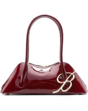 Blumarine Kiss Me Leather Shoulder Bag - Red