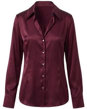 Nicholas Camisa Paloma Con Acabado Satinado De Manga Larga - Morado