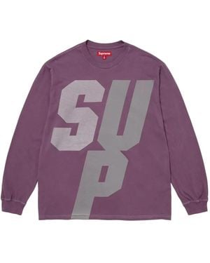 Supreme Reflective Long-sleeve T-shirt - Purple