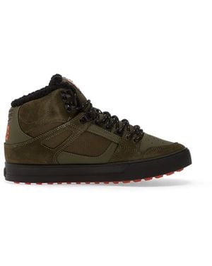 DC Shoes Panelled Lace-Up Trainers - Brown