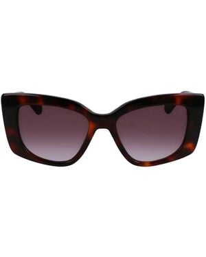 Liu Jo Logo-Plaque Cat-Eye Sunglasses - Purple